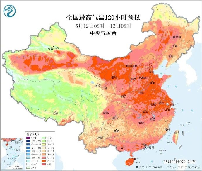 35℃→37℃→40℃！被首轮高温锁定，河南“红了”：不仅高温城市多，持续时间也最长