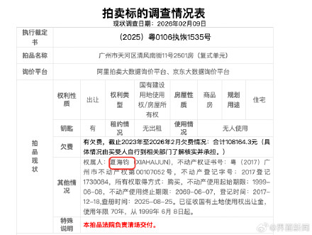恒大前总裁数千万豪宅被法拍