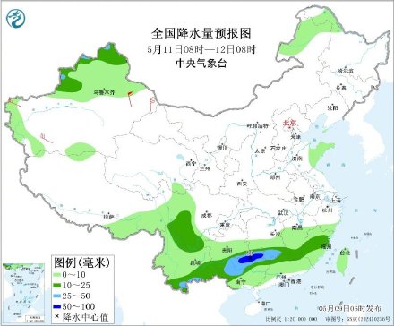 华北北部东北中南部有雷雨 华南仍有分散性强降水
