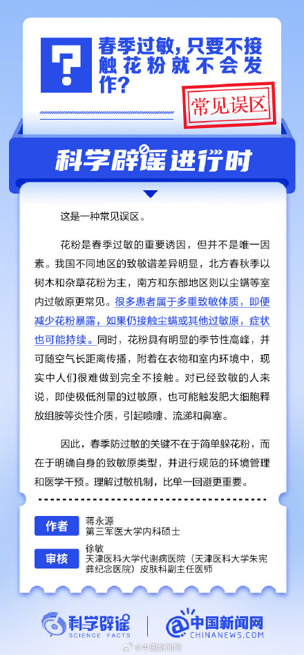 春季过敏，只要不接触花粉就不会发作？