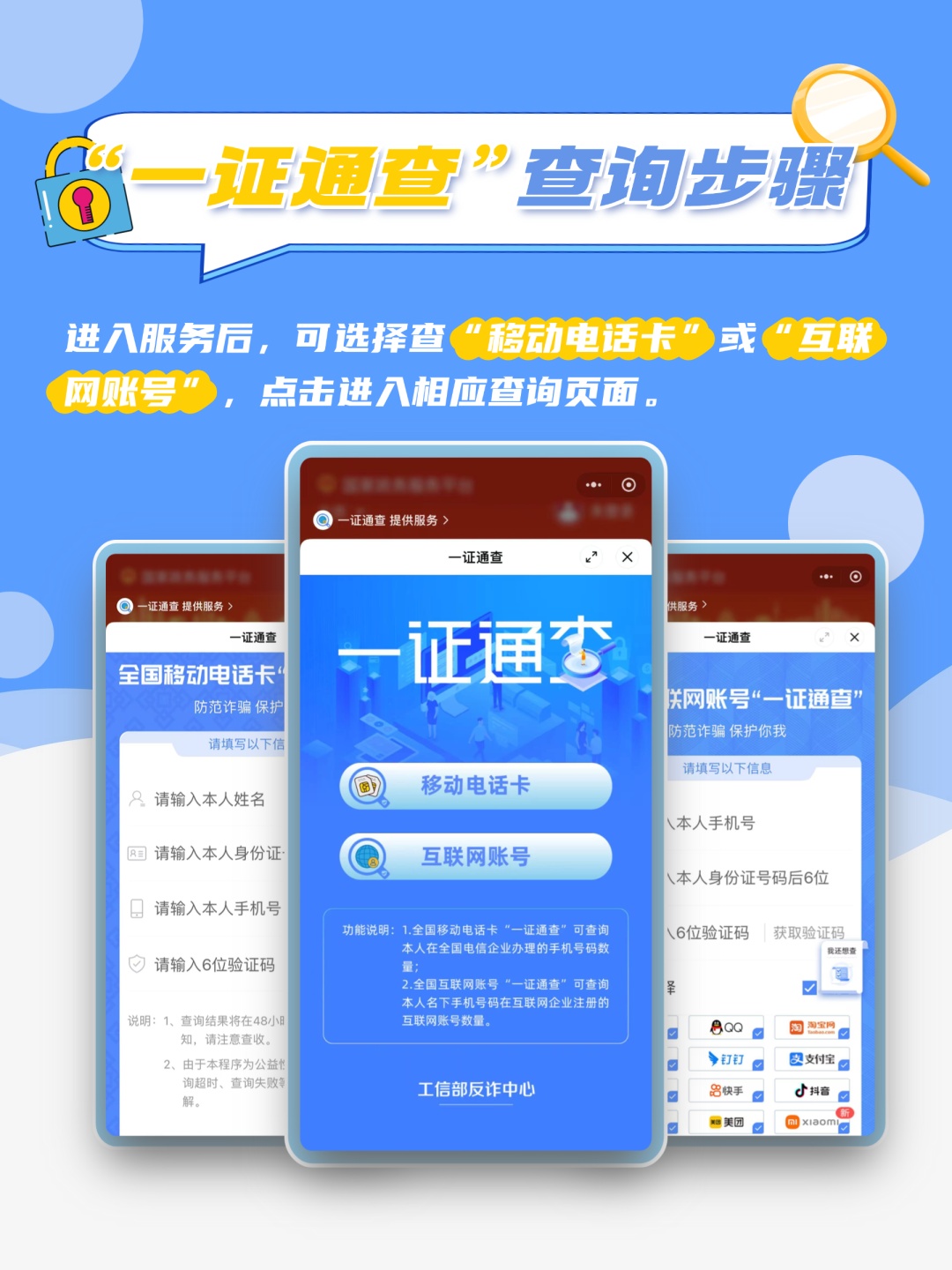 警惕！你的个人身份信息可能已被冒用，1分钟自查→