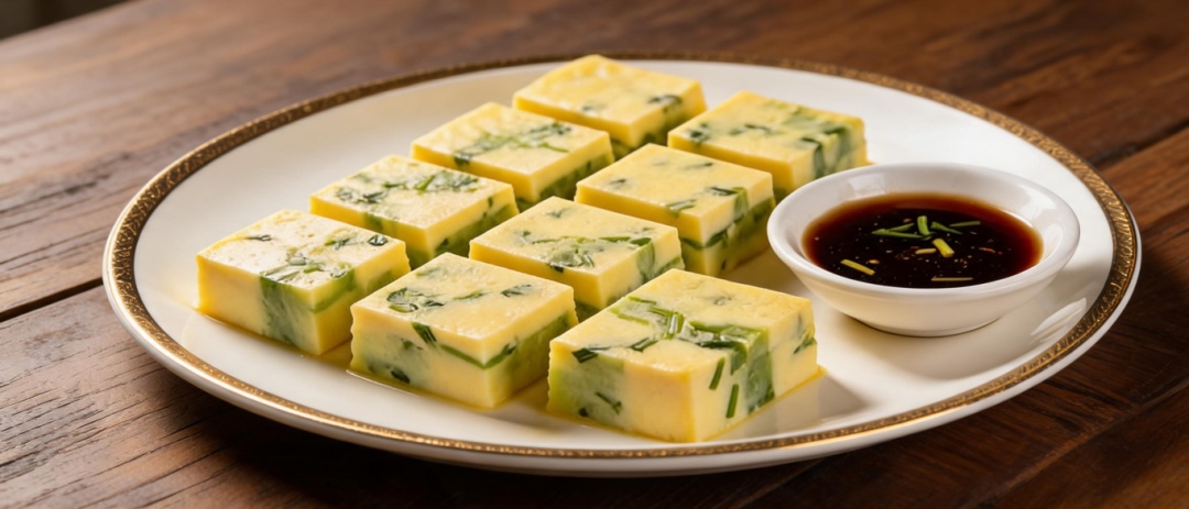 马兰头清香鸡蛋片丨周末美食
