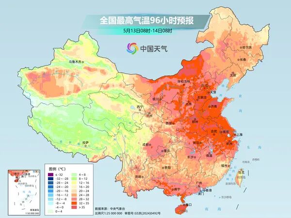 热！陕西局地直冲36℃！今年首轮大范围高温来袭