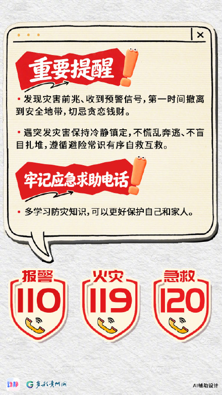 灾害来了怎么办？一张图教你认灾避险
