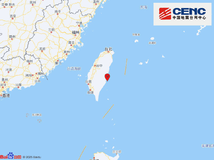 台湾台东县海域发生5.1级地震