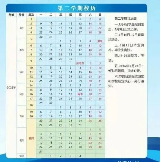 最长56天！2026重庆各大高校暑假放假时间出炉→