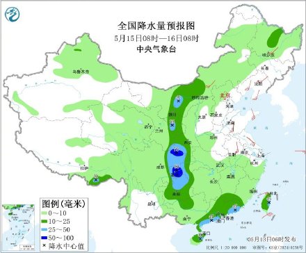 江南华南有强降水 新疆内蒙古甘肃等地有大风降温沙尘