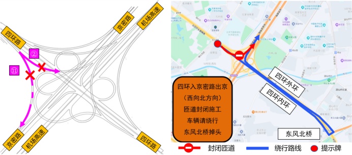 北京四元立交桥系桥面铺装翻建工程本周完工,绕行路线来了 北京四元立交桥系桥面铺装翻建工程本周完工,绕行路线来了