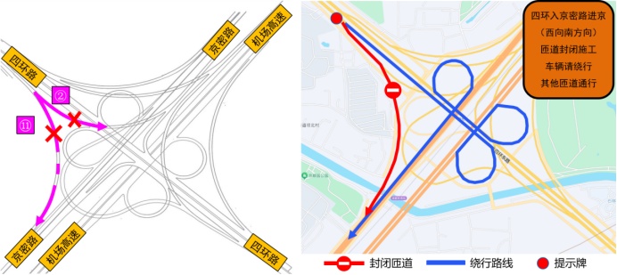 北京四元立交桥系桥面铺装翻建工程本周完工,绕行路线来了 北京四元立交桥系桥面铺装翻建工程本周完工,绕行路线来了