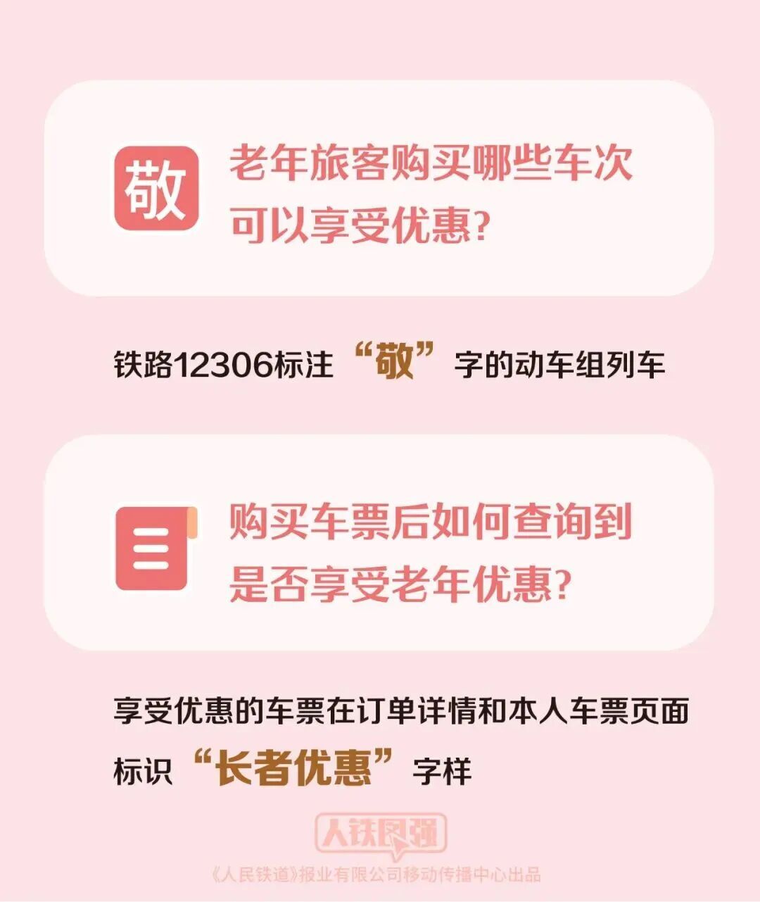 国铁集团推出老年旅客淡季周中购票优惠服务