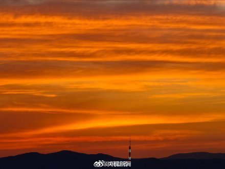 北京又见震撼晚霞 北京又见震撼晚霞