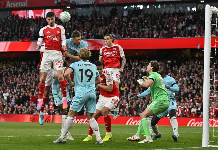 英超-哈弗茨制胜球阿森纳1-0伯恩利 先赛5分领跑