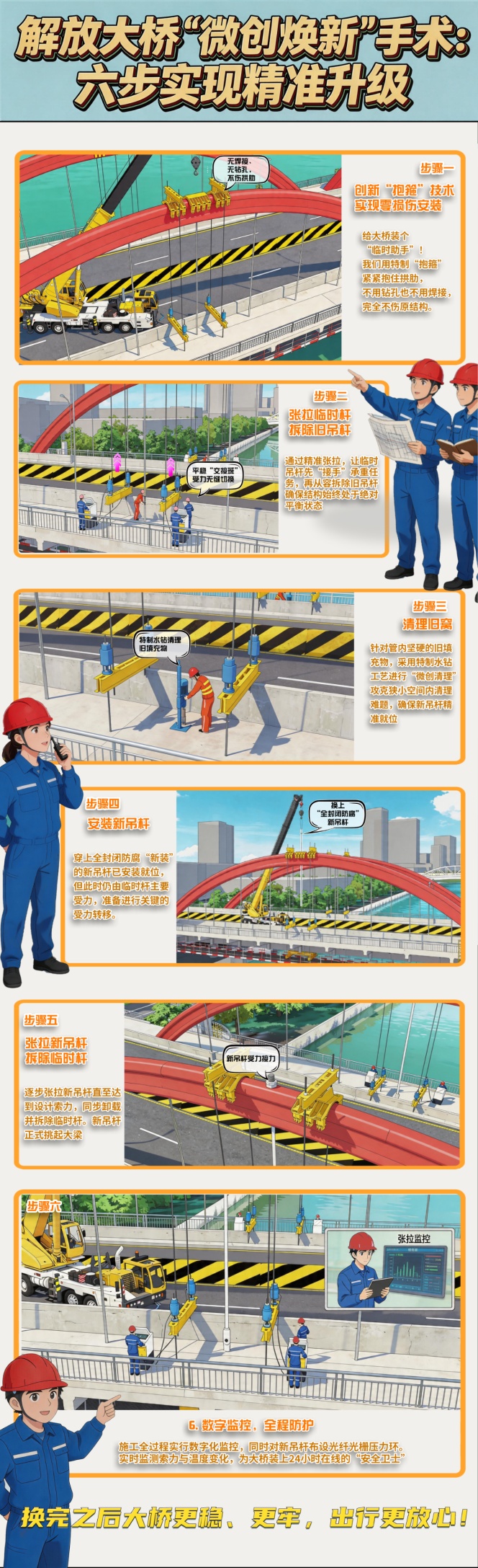 完成更新安装与系统调试！广州解放大桥将迎新变化