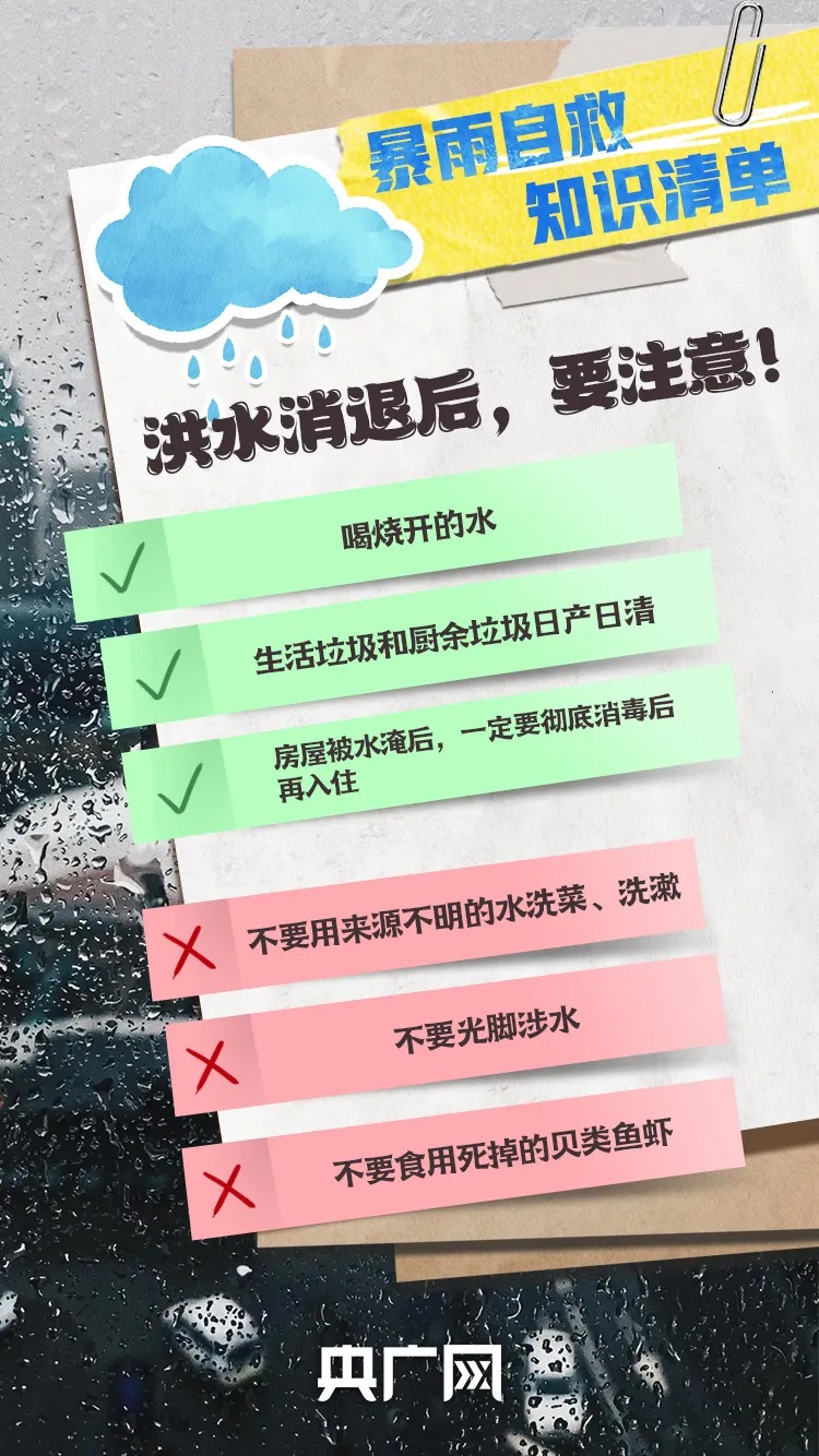 多个省区市有大到暴雨！这份暴雨自救知识清单请记牢→