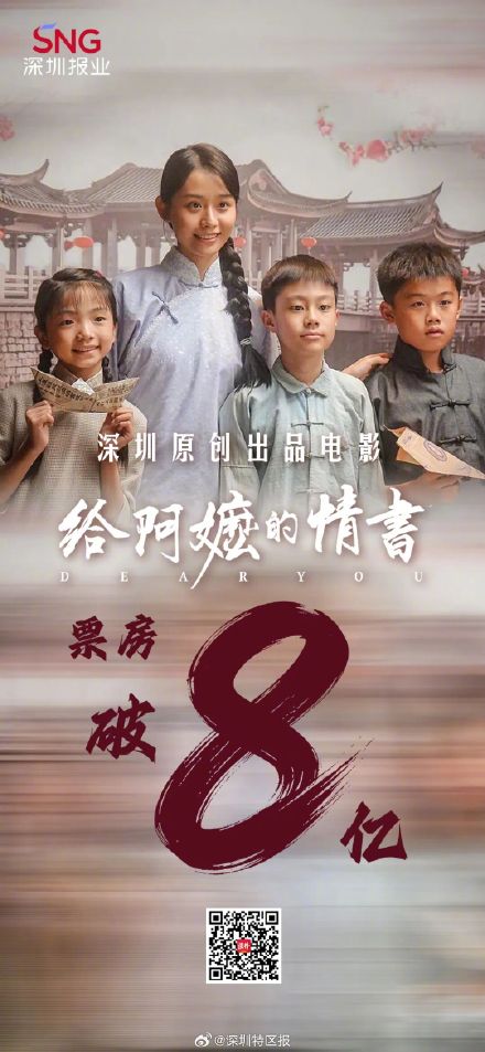 《给阿嬷的情书》票房破8亿