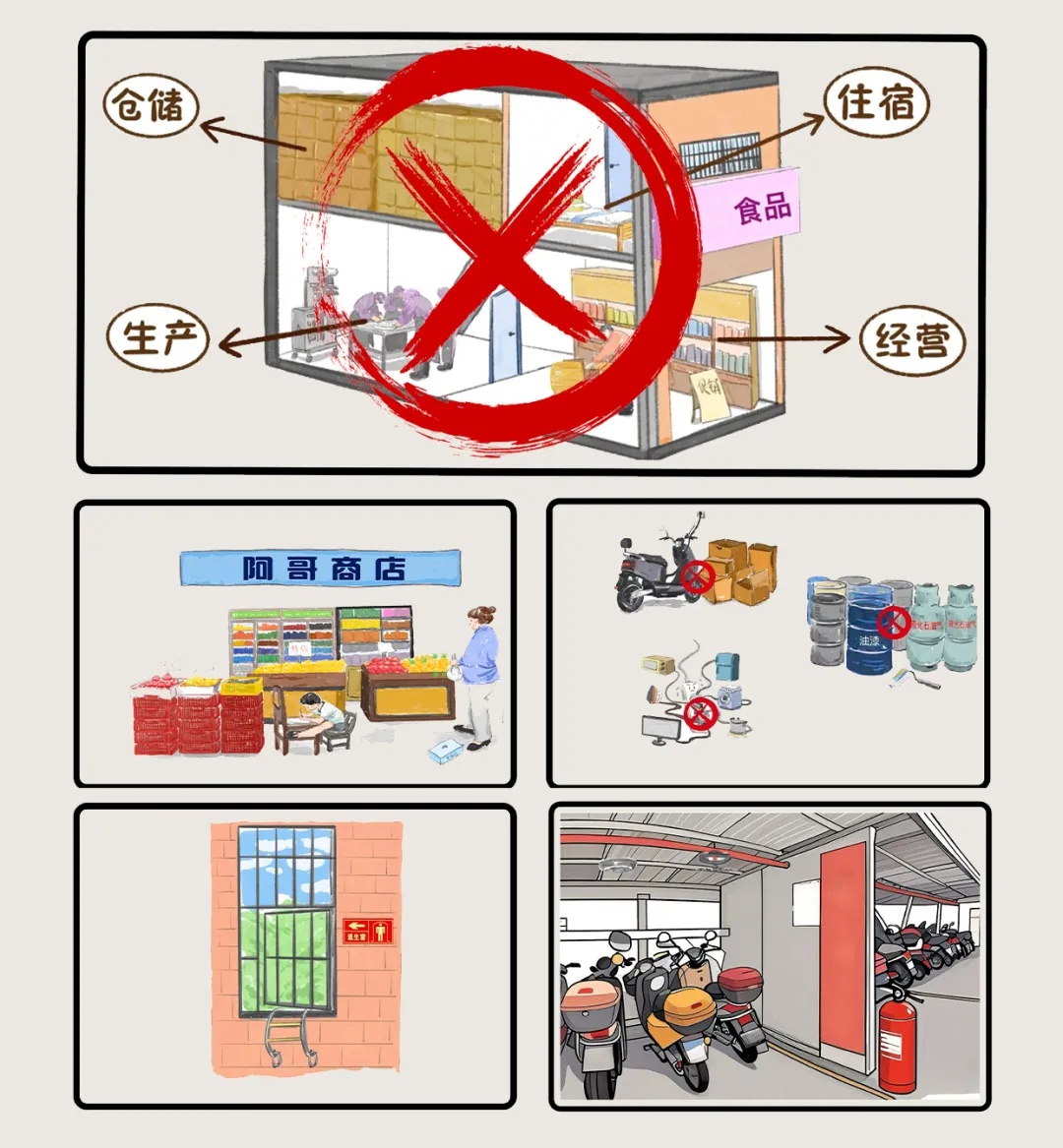下店上宅等“多合一”场所易藏这些隐患!防火隔离很重要 下店上宅等“多合一”场所易藏这些隐患!防火隔离很重要