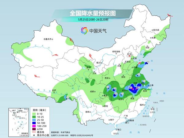 今夜至27日迎新一轮降雨过程 各地降水量预报 今夜至27日迎新一轮降雨过程 各地降水量预报