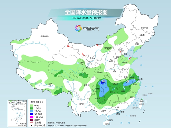 中东部降雨进入核心时段局地雨量或破纪录 华南江南多地将现高温 中东部降雨进入核心时段局地雨量或破纪录 华南江南多地将现高温