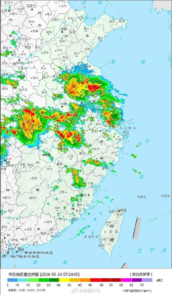 江苏洪泽1小时降雨量进入全国前10，高速多处限速