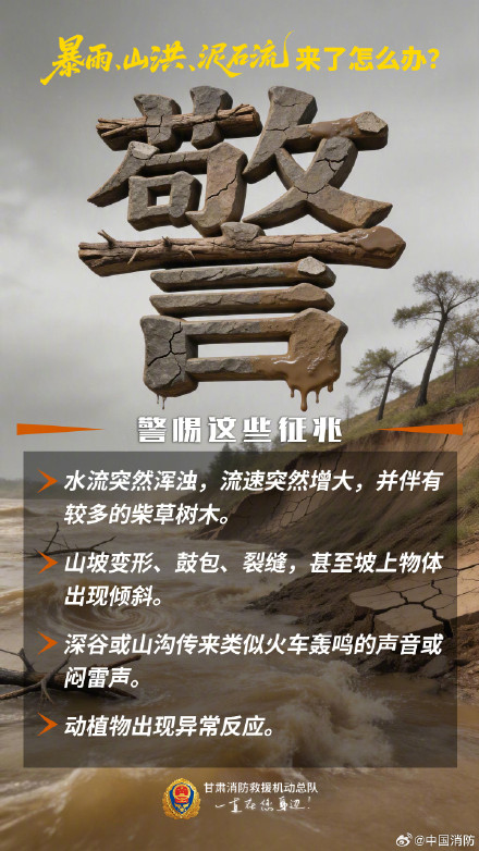 暴雨山洪泥石流来了如何避险自救