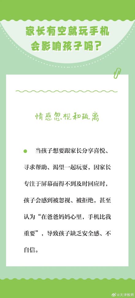图说 | 家长有空就玩手机会影响孩子吗？