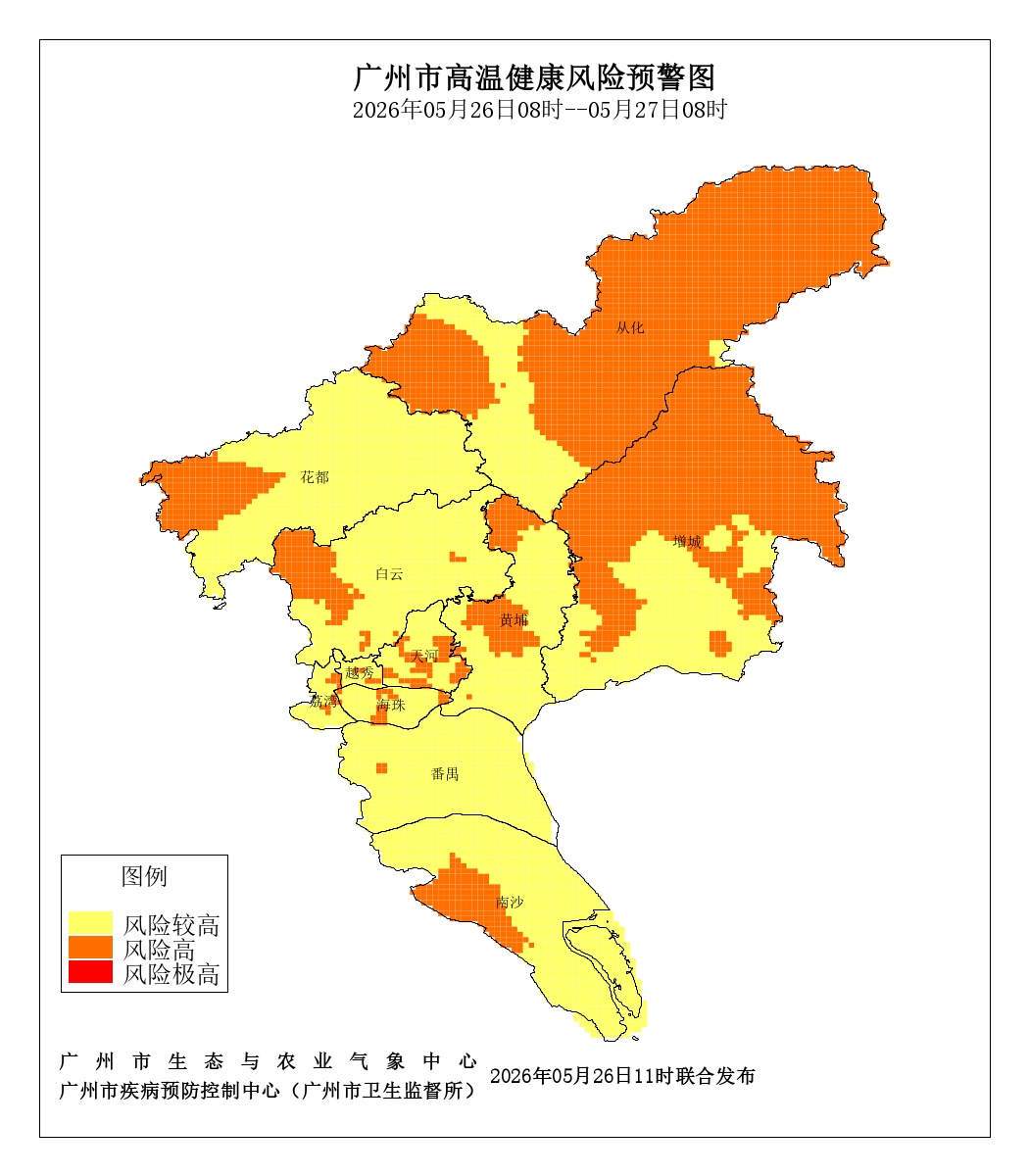 广州发布高温健康风险预警