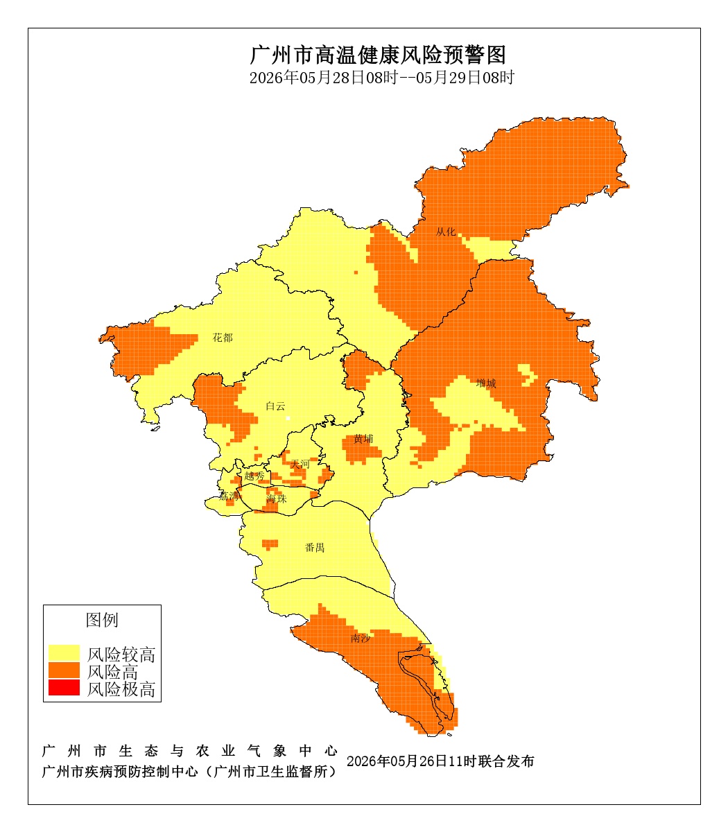广州发布高温健康风险预警