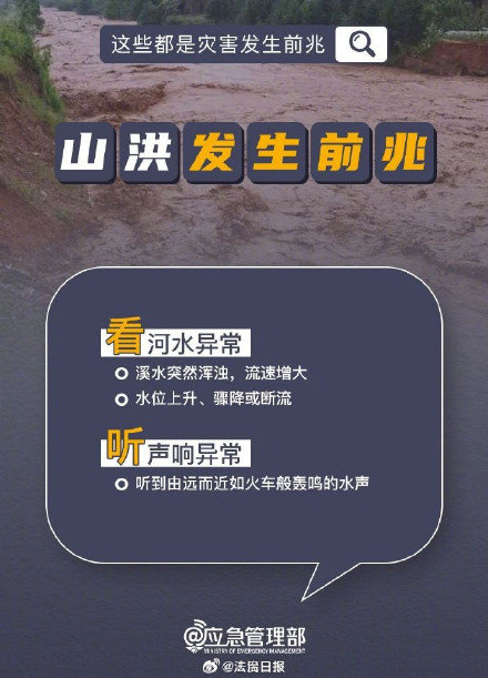提醒！连续强降雨极易引发次生灾害灾害发生前有哪些前兆