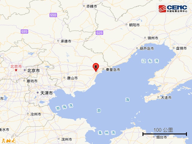 河北秦皇岛市北戴河区发生2.6级地震 河北秦皇岛市北戴河区发生2.6级地震