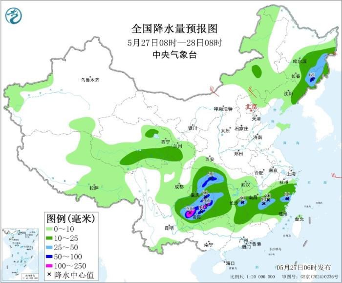南方降水趋于减弱 北方部分地区有大风降温雷雨 南方降水趋于减弱 北方部分地区有大风降温雷雨