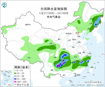 西南、江南仍有强降雨 北方部分地区有大风降温雷雨
