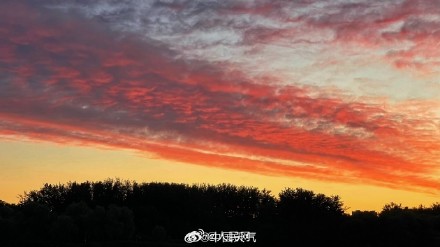 红红火火！北京今日份朝霞好美