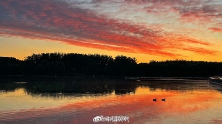 红红火火！北京今日份朝霞好美