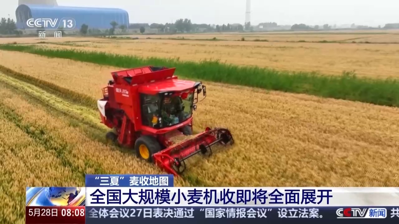 小麦机收进度条已刷新！一起打开“三夏”麦收地图