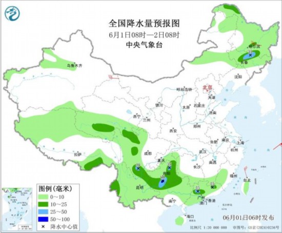 东北地区等地有强对流 广东贵州等地有分散性强降水