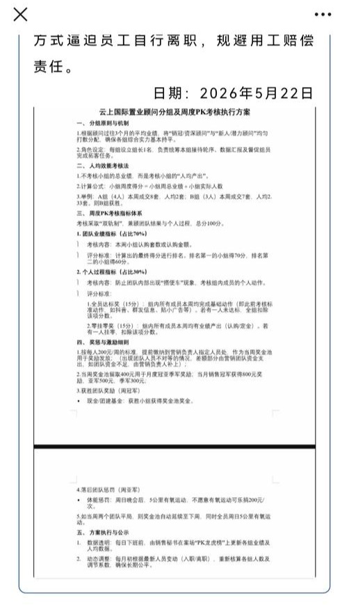 业绩不达标罚跑5公里、不跑罚款200元……六名员工集体投诉公司“奇葩”规定 业绩不达标罚跑5公里、不跑罚款200元……六名员工集体投诉公司“奇葩”规定