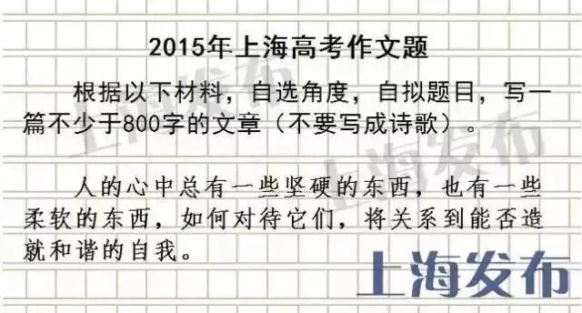 上海过去26年高考作文题一览!哪一题戳中你的回忆? 上海过去26年高考作文题一览!哪一题戳中你的回忆?