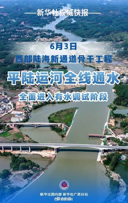 新华社权威快报丨平陆运河全线通水