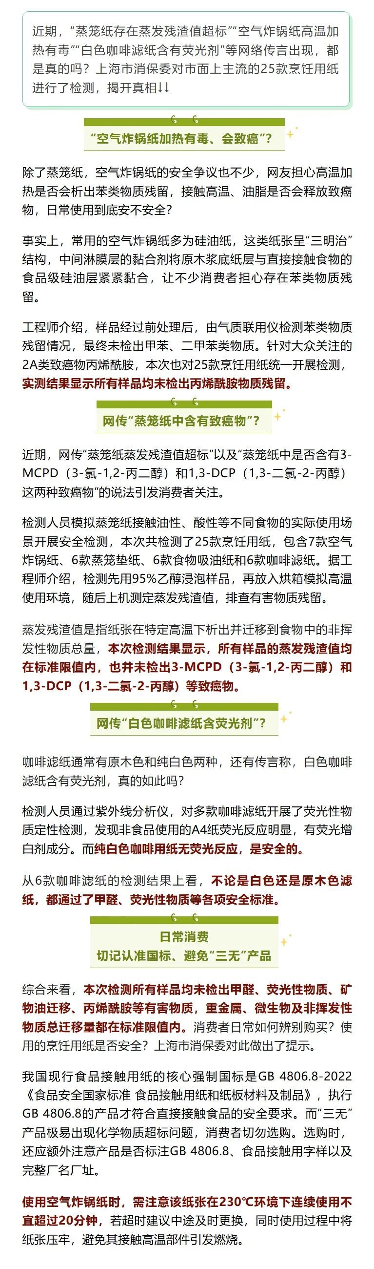 空气炸锅纸加热有毒、蒸笼纸含致癌物？真相是→