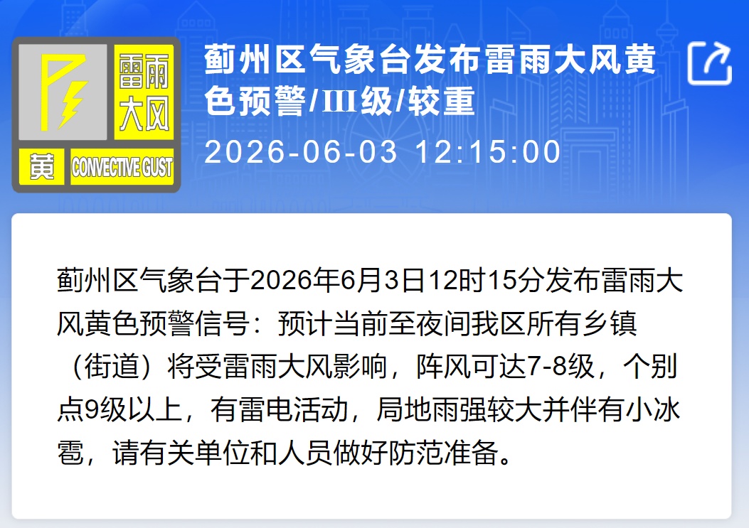 冰雹橙色预警！雷雨+9级风！局地雨强较大！天津多区提醒