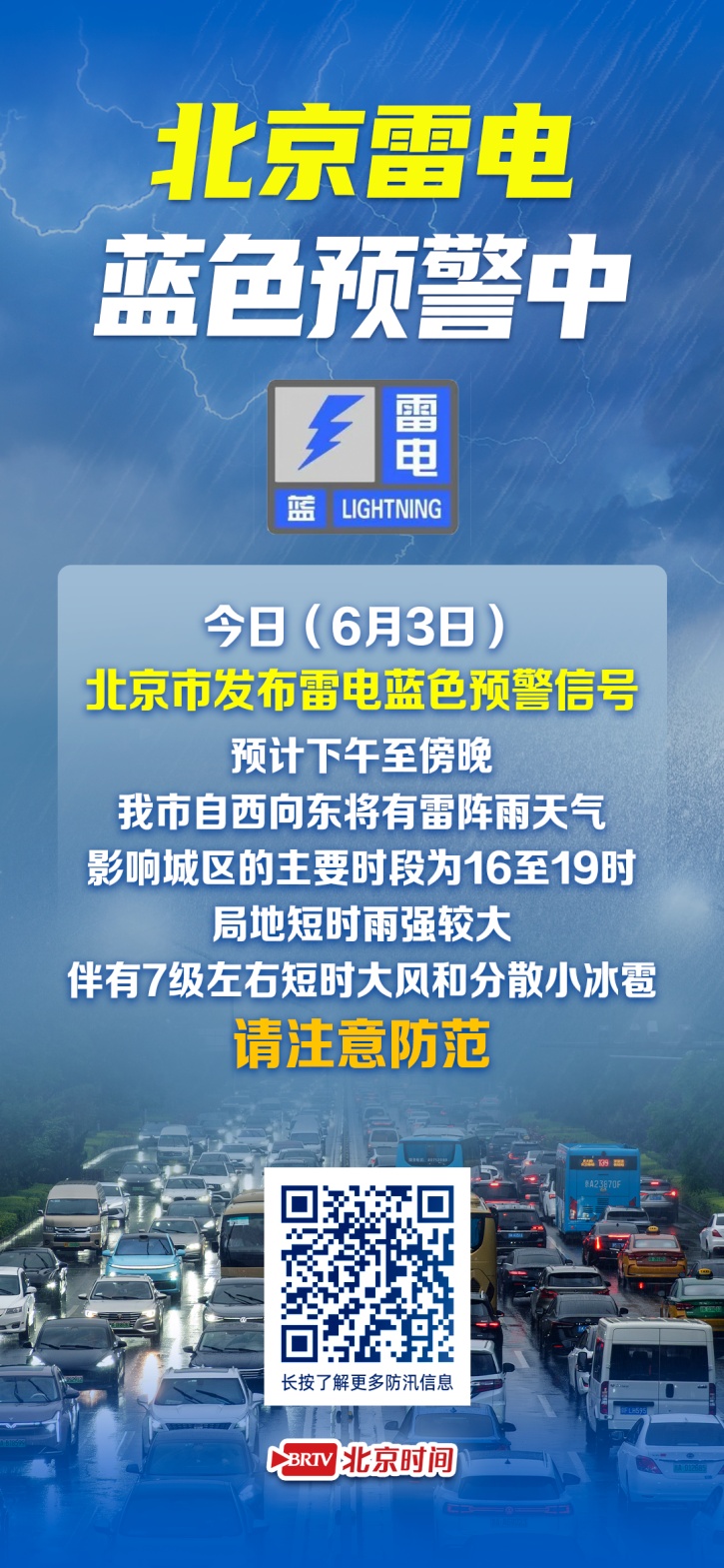 傍晚雷阵雨+7级阵风+冰雹！北京汛期雨水偏多，“救在身边”为您帮忙