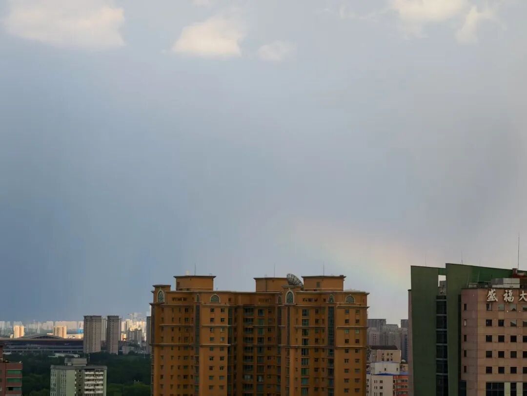 北京通州冰雹后惊现“双彩虹”，你看到了吗？
