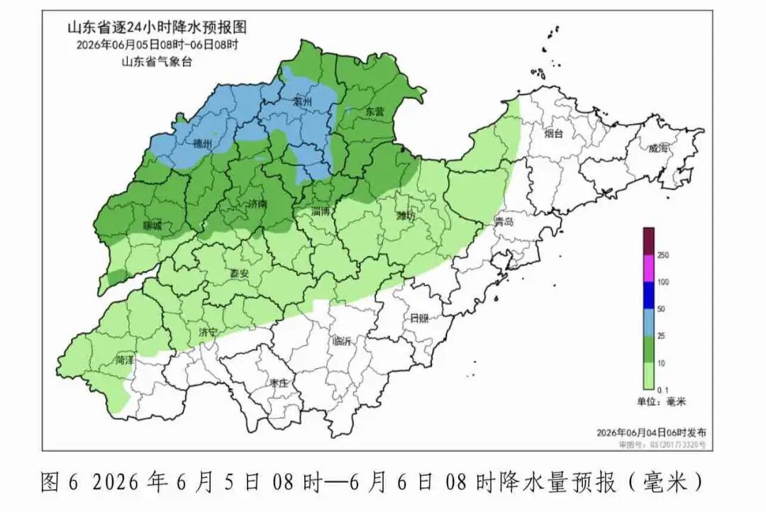 5日夜间至6日山东将迎强对流天气，高考期间多地有雨