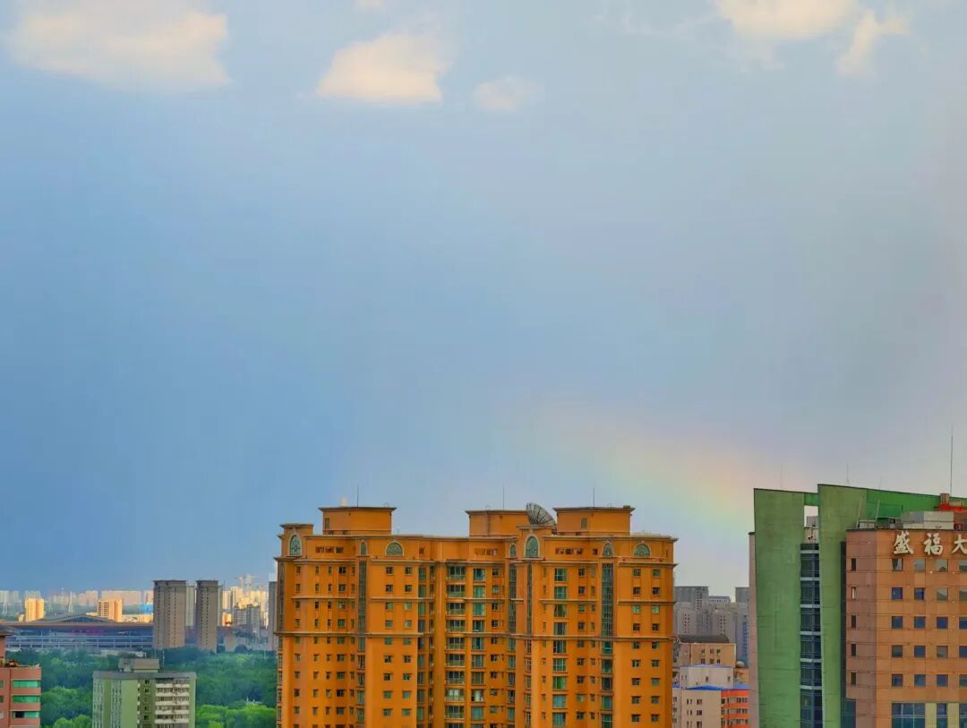 北京通州冰雹后惊现“双彩虹”，你看到了吗？