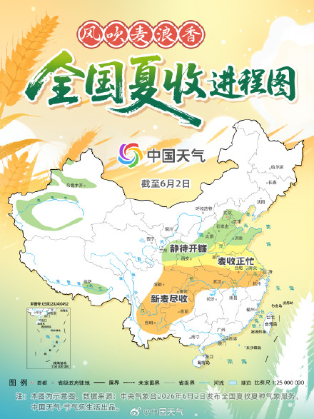 芒种｜全国夏收进程图出炉 一口麦香敬丰收