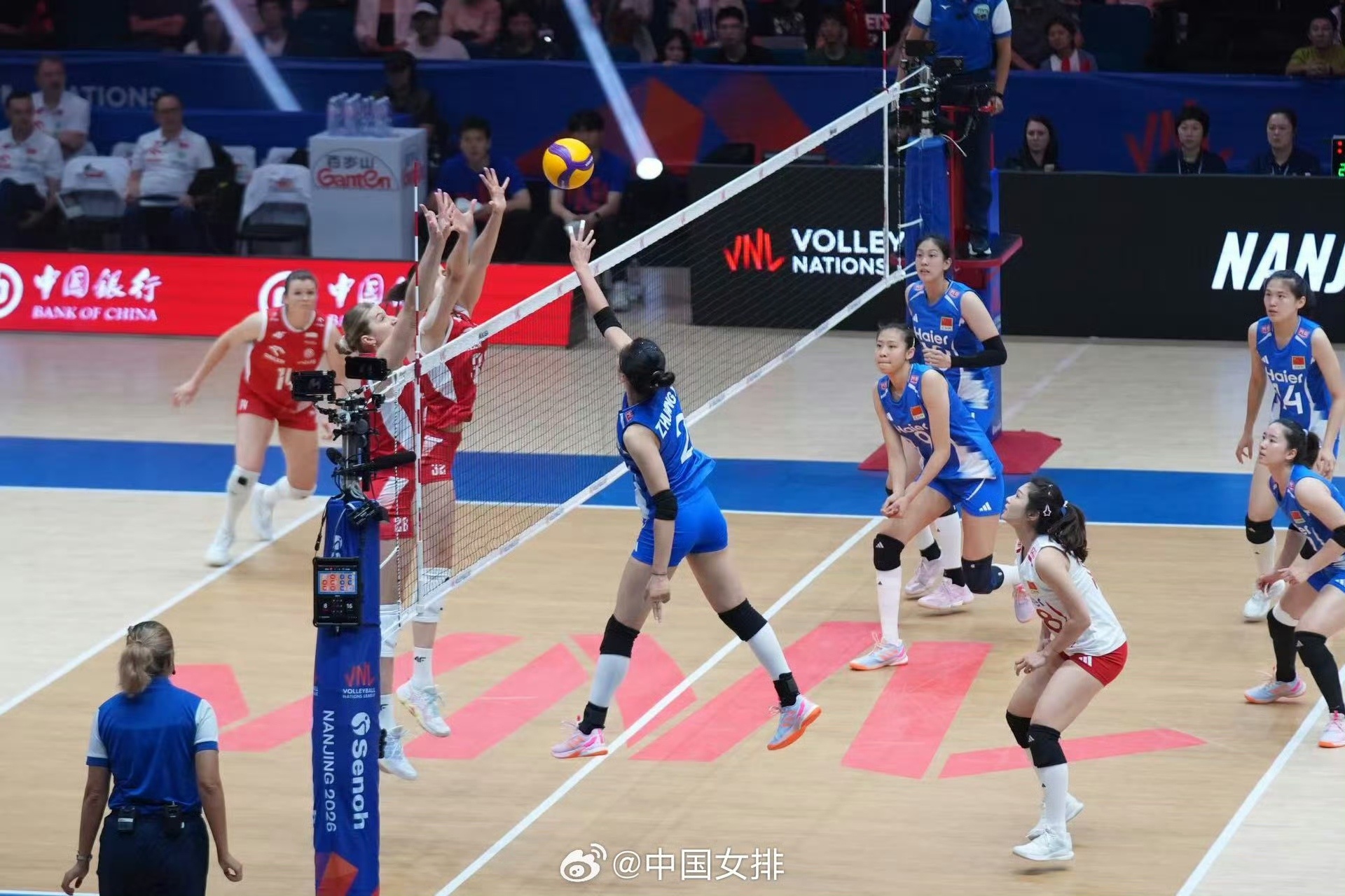 3:1逆转波兰队，世联赛南京站中国女排3胜1负收官
