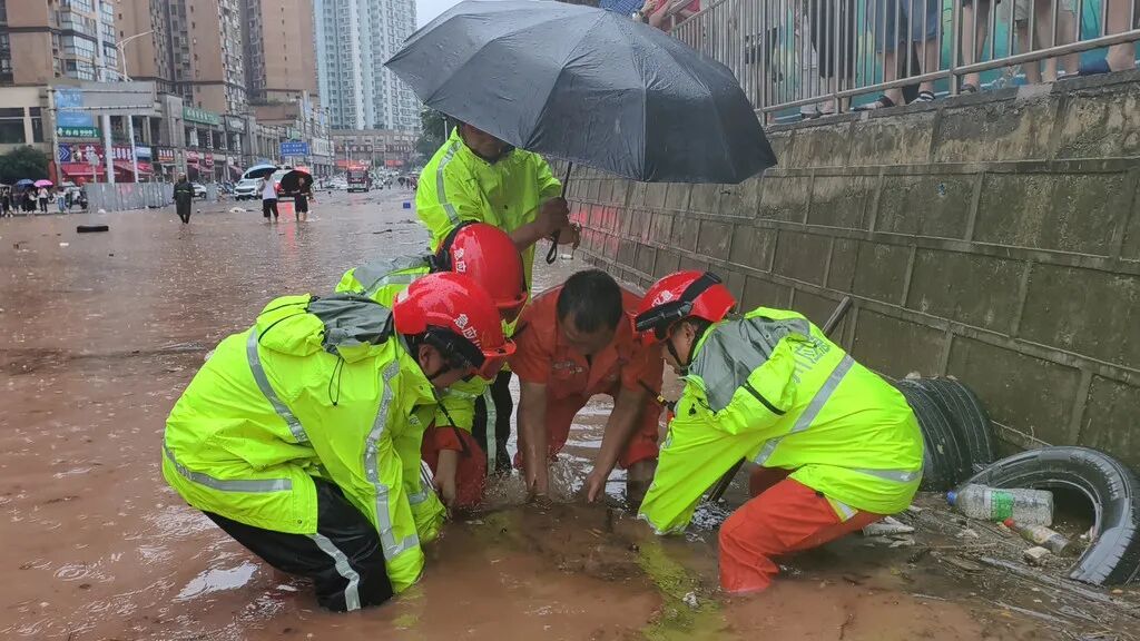重庆合川最深积水点位积水基本排完 重庆合川最深积水点位积水基本排完