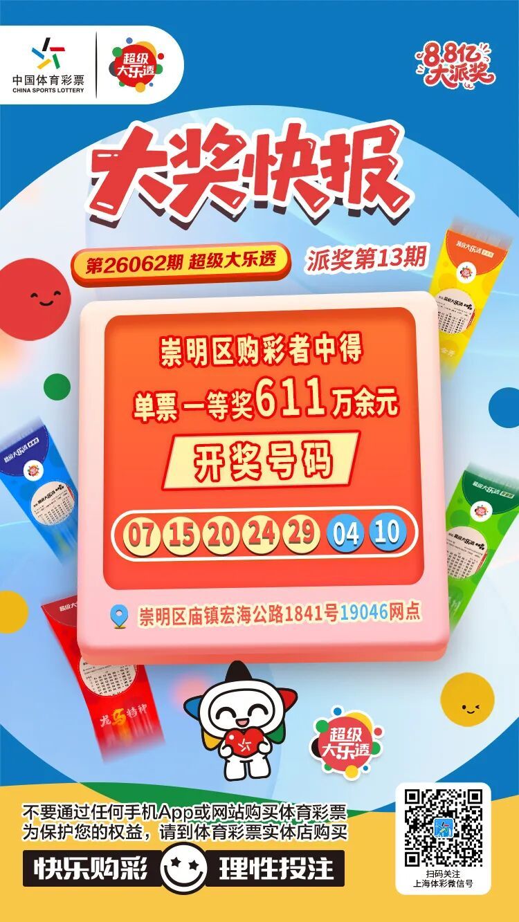 上海又现幸运儿，20元中了611万！