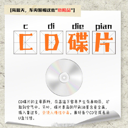 天热车内不能放这些东西