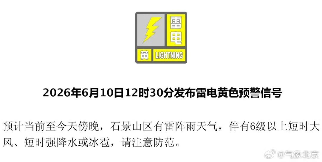 下班快回家！北京10区发布雷电黄警，局地雨强+大风+冰雹，注意防范！